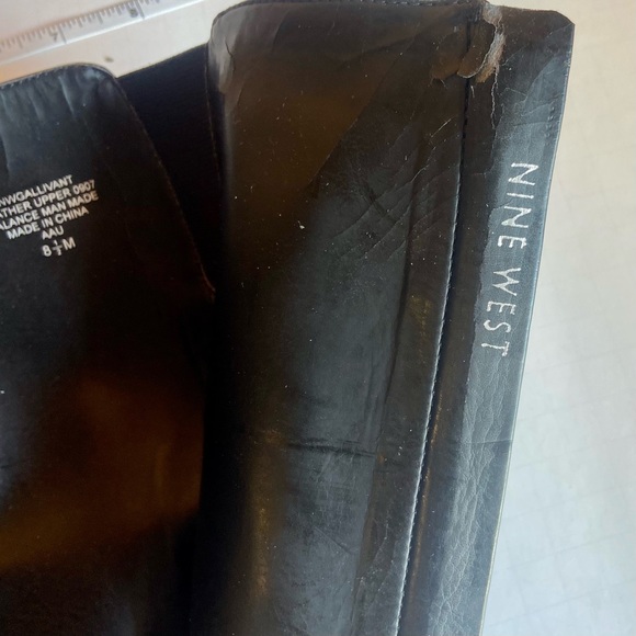 Nine West Gallivant Black Heeled Boots Size 8.5 - Picture 13 of 16
